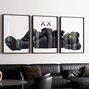 KAWS Poster Set of 3 Posters Hypebeast Wall Art and Minimalist Graffiti Decor - Perfect  Gift for Art & Sneaker Lovers #101