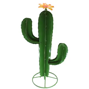 Metal Saguaro Cactus Yard Art