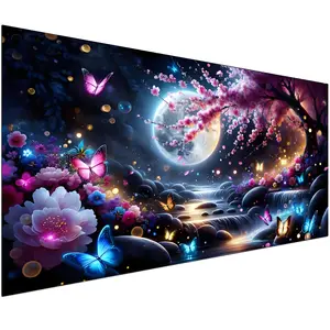 Large Size Fantasy Landscape Diamond Painting Kits for Adults, Tree DIY 5D Diamond Art Kits for beginner,Full Drill Diamond Dots,Diamond Mosaic kit,Gem Art and Crafts,Home Decor 31.5x15.7inch