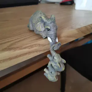 3 pieces/Set of cute elephant pendants - Resin handicrafts suitable for home and room decoration, elephant hanging baby elephant resin handicrafts home decoration ornaments set of 3 pieces