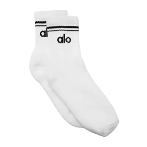 Unisex Half-Crew Throwback Sock - Black/White