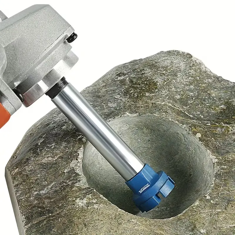 1-Inch Diamond Grinding Disc with 3.15-Inch Extension Rod, Ideal for Polishing Stone, Cement, Concrete, Pebbles, Flower Pots, Handheld Grinding Block, Convenient Maneuverability