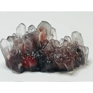 2 inch Red, Black and Gray Epoxy Crystal Cluster Decor