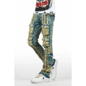 Frey Blue Stacked Flare Jean