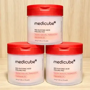 155g Medicube Red Succinic Acid Peeling Toner Pads, Daily Exfoliating Care For Oily Acne Skin