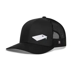 Cornhole Board Trucker Hat  |  Black Bags Snapback
