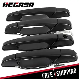 Set of 4 Door Handles Front & Rear For Chevy GMC Tahoe Yukon Sierra 07-14 Black