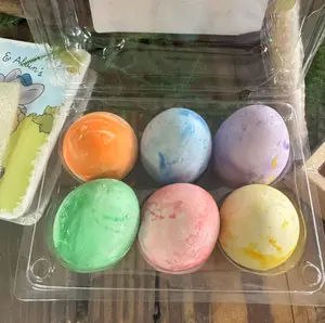 Toysmith - Marbled Egg Chalk, 6 pack Outdoor Art Supplies - Easter Gift
