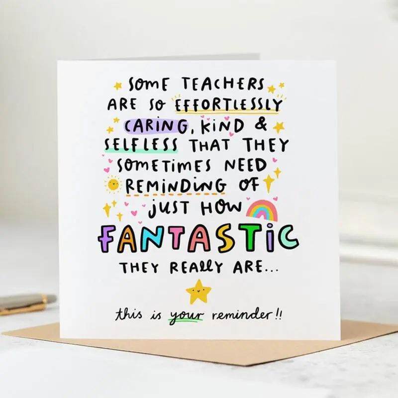 Teacher's Day Card, Funny Teacher's Day Greeting Card, Thank You Teacher Card, Fantastic Teacher Card, Personalised Card
