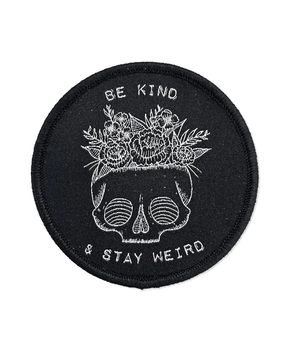 Be Kind & Stay Weird Skull Patch