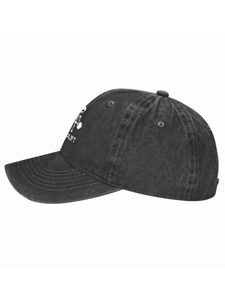 Skull Print Baseball Cap for Sports/Fitness/Outdoor Activities — Classic Washed Style, Fashionable Casual Design, Soft Crown