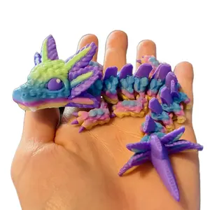 Articulated Baby Axolotl Dragons | 3D printed plastic articulated axolotl dragon fidget toy for fun and stress relief - sensory objects desk pets
