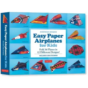 Easy Paper Airplanes for Kids Kit: Fold 36 Paper Planes in 12 Different Designs! (Includes 200 Stickers!) -- Dewar, General Merchandise