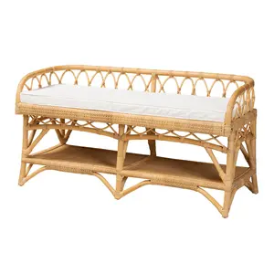 bali & pari Leryn Boho Benches & Banquette, Natural Brown