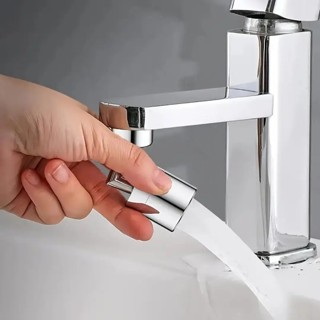1 piece 720° rotatable splash-proof faucet aerator, change the direction of water flow, suitable for balcony sink and kitchen sink and bathroom washbasin sink, easy to install, make your life full of fun, Faucet Attachment, Rotatable Rotary Faucet