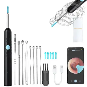 Electric Ear Wax Removal Tool, 1 Box Ear Cleaner with Camera & LED Light, Ear Wax Removal Kit for iPhone iPad Android Smartphone