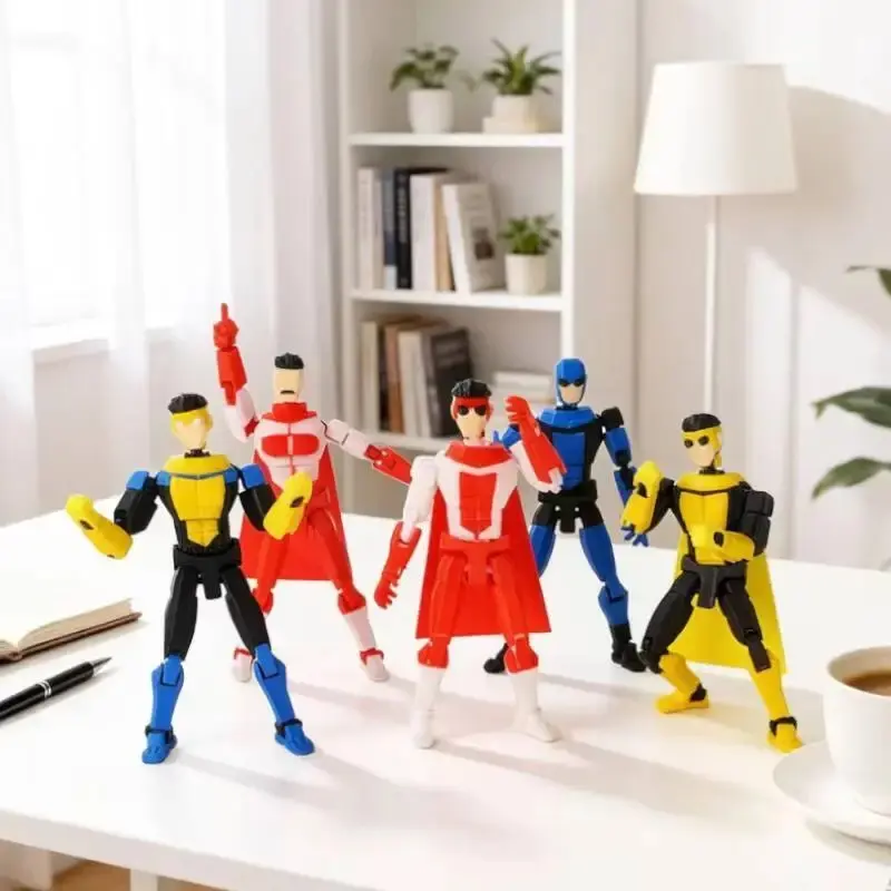 3d Printed Blue-Masked Invincible T13 Dummy13 Multi-Jointed Movable 3d Printed Shapeshift Toys Action Figure Custom Toy