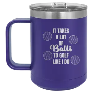 Personalized Lots of Balls 15 oz Mug - Purple