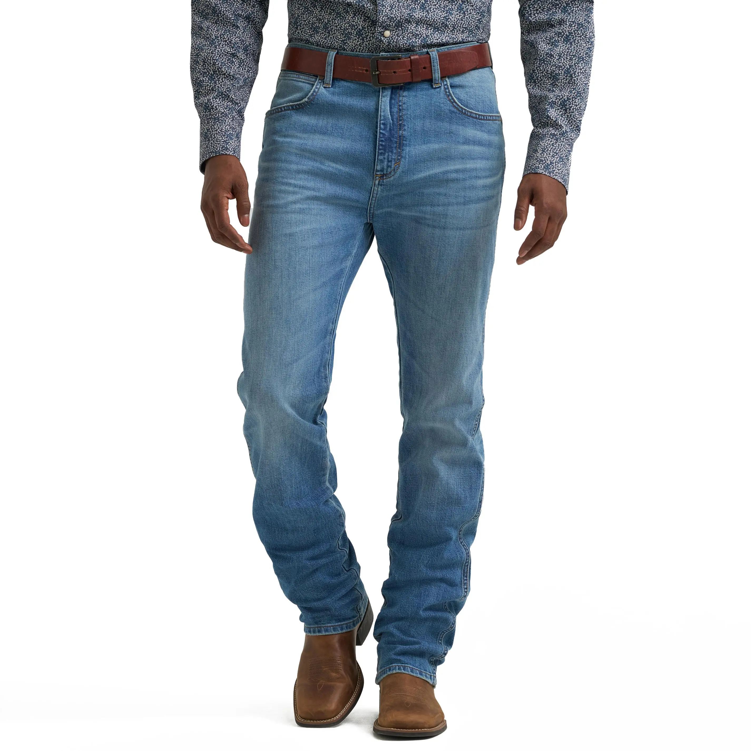 Men's Wrangler Retro Slim Fit Straight Leg Jean- Timber Casual Jean Style Stylish Denim Jeans Classic Jeans Blue Denim Pants