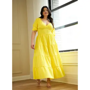 Demeter Tiered Maxi A Line Dress