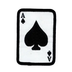 Ace of Spades Embroidered Patch (3.0 x 2.0 -Iron on Sew on-AS1)