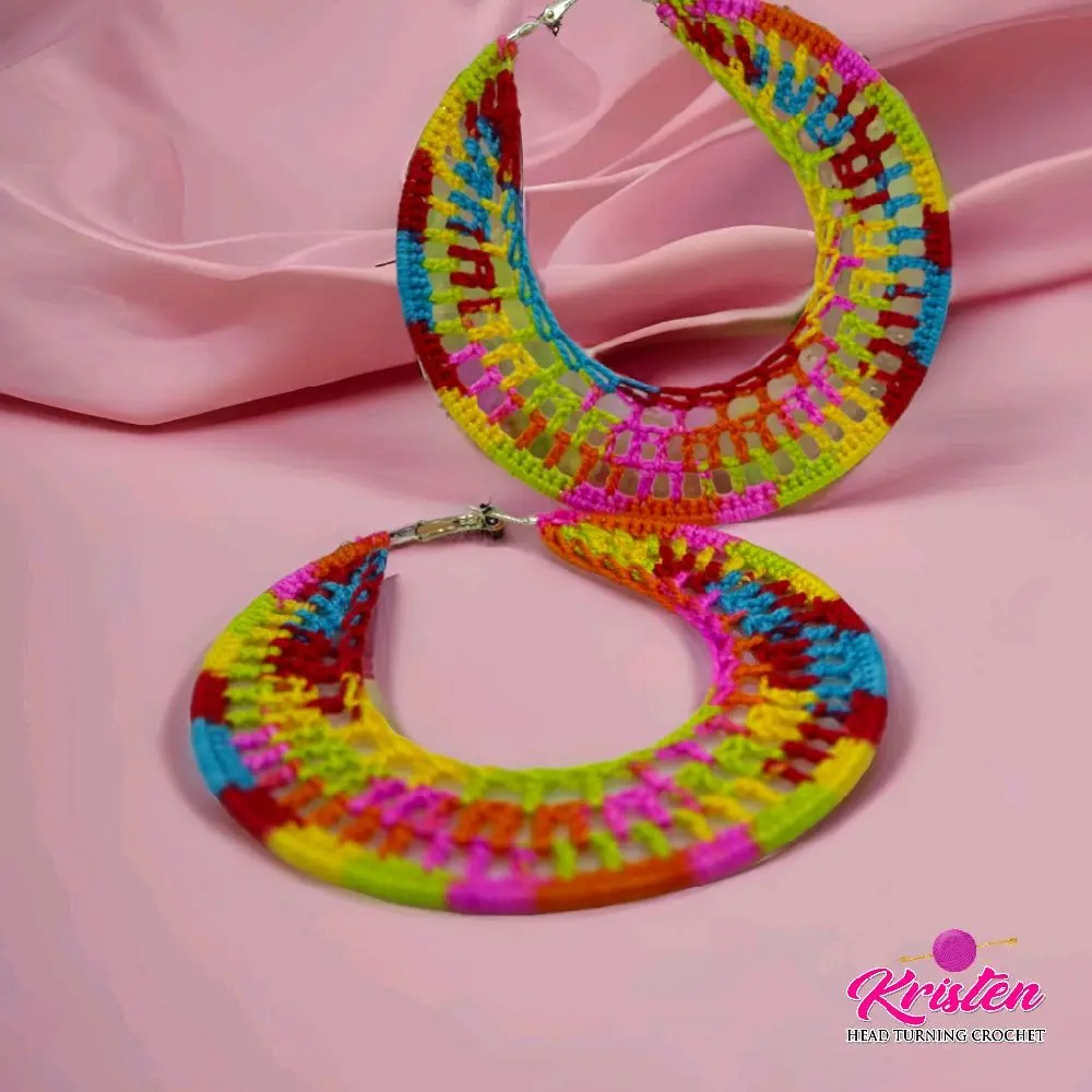 Lollipop crocheted earrings
