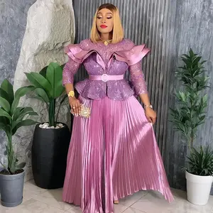 African Party Dresses for Women 2026 Elegant Turkey Muslim Maxi Dress Plus Size Fashion Dashiki Ankara Wedding Evening Gown