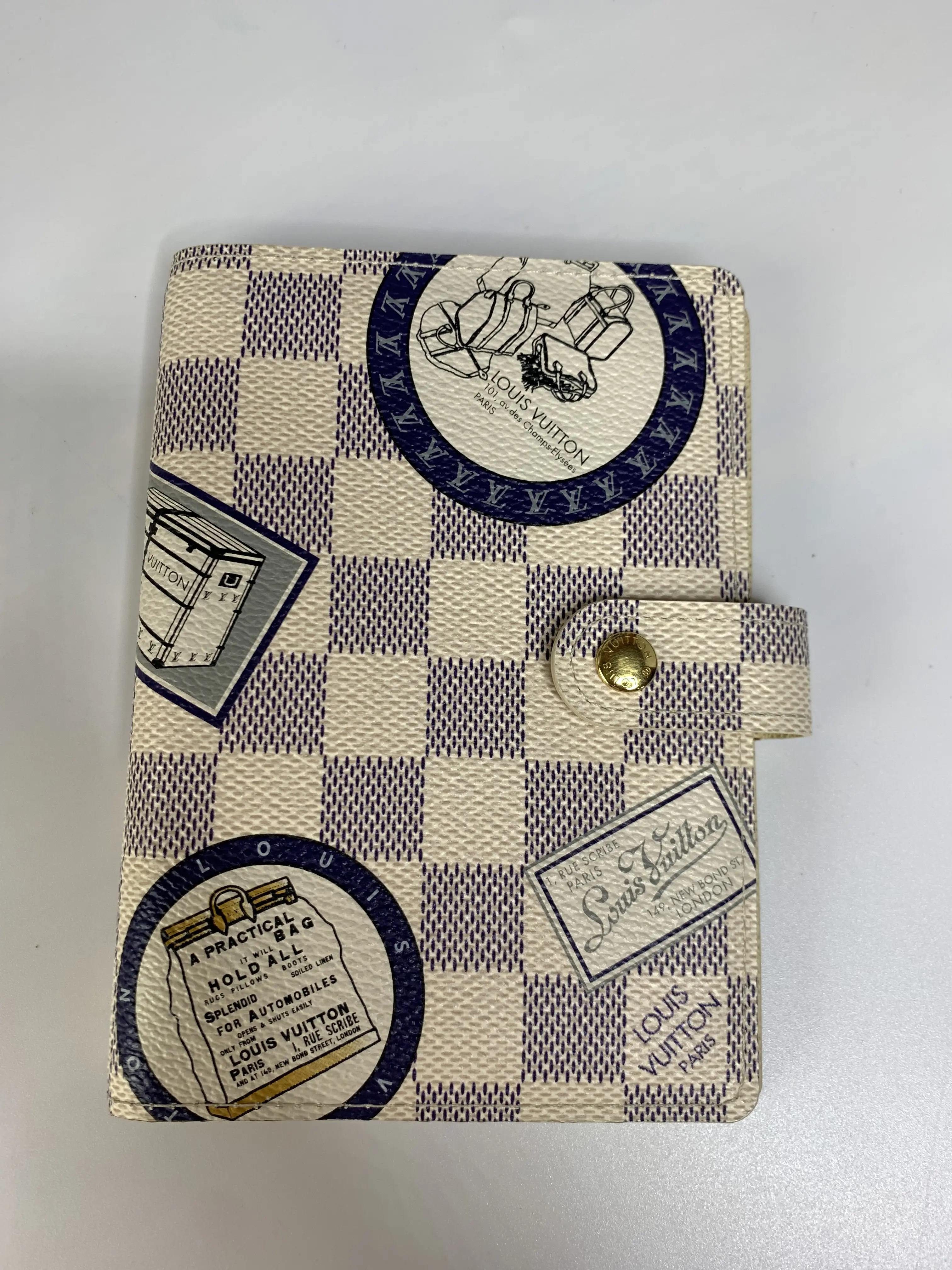 Pre-owned Louis Vuitton canvas small leather goods Agenda PM Small Cover