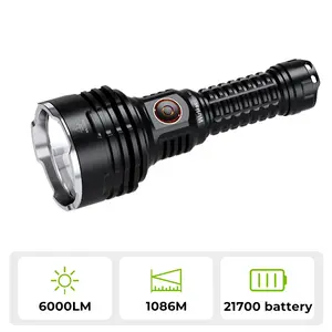 Wurkkos TS30S PRO Powerful 6000lm RGB Flashlight 1086m Stepless Dimming Reverse charging SBT90.2 LED BLF Anduril 2.0