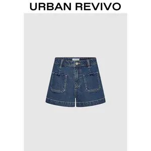 URBAN REVIVO Leisure Denim Shorts UYL850120 Casual Outfit 2025 Women Clothing Girl Elegant Fashion Trendy and Versatile OOTD