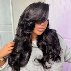 Vshow Pre Styled Butterfly Cut Layered Yaki Body 3 in 1 Half Human Hair Wigs With Drawstring V Part Wigs Available Wear Go Glueless Human Hair Wigs #springfresh