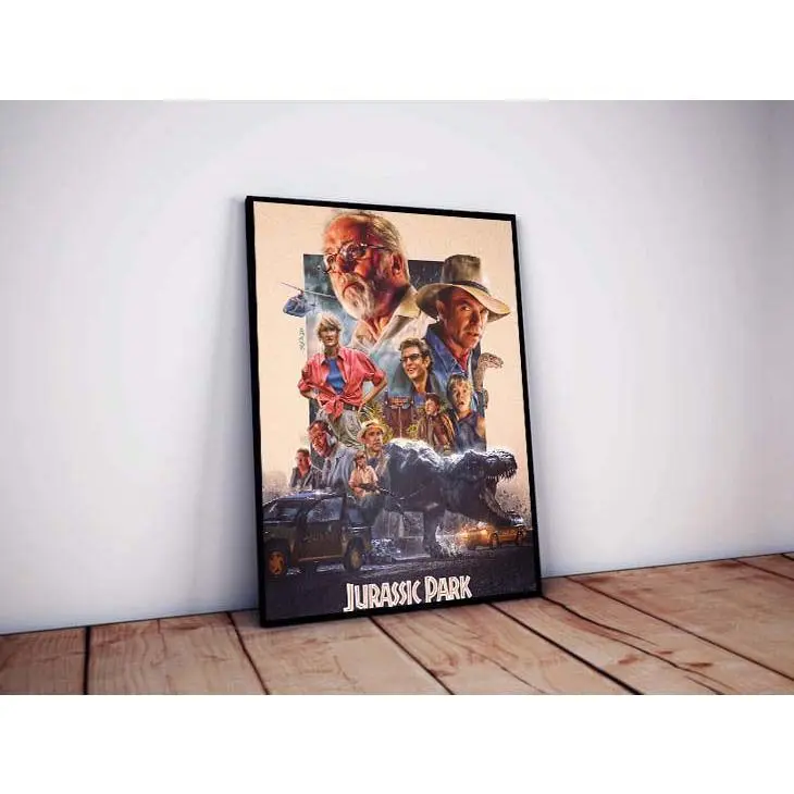 Jurassic Park (1993) Film Poster Decor Glossy Wall Room Photo Ornaments