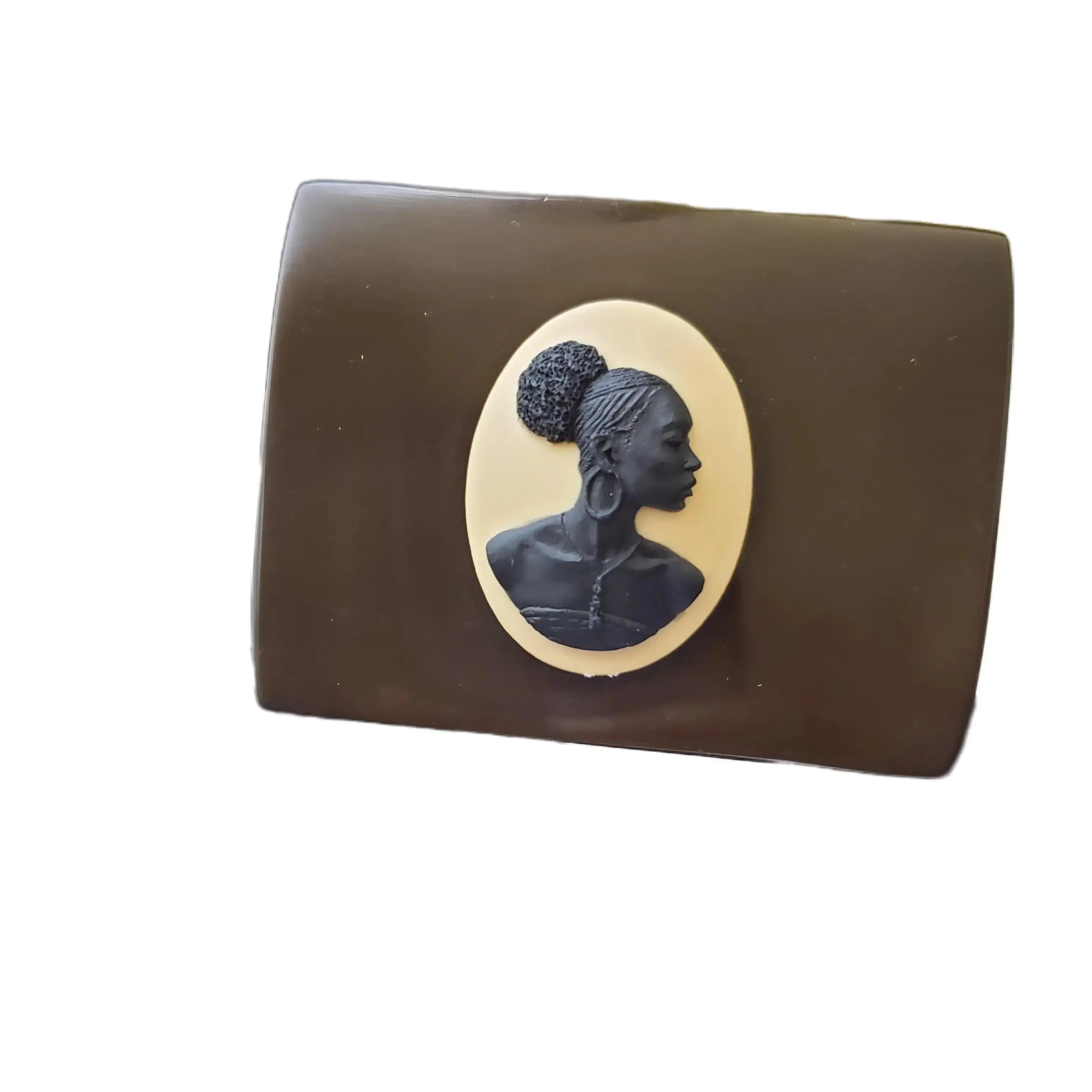 "Afro Cameo" Oversized Vintage Bangle Bracelet