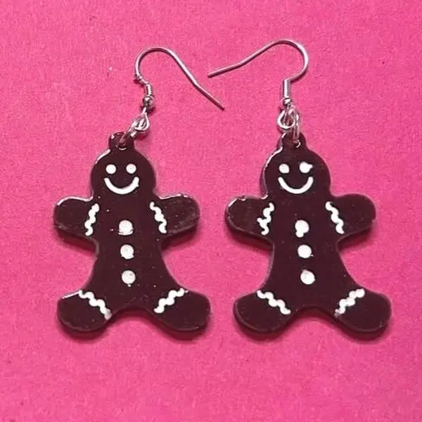Gingerbreads Men Earrings - Festive Holiday Jewelry for Women