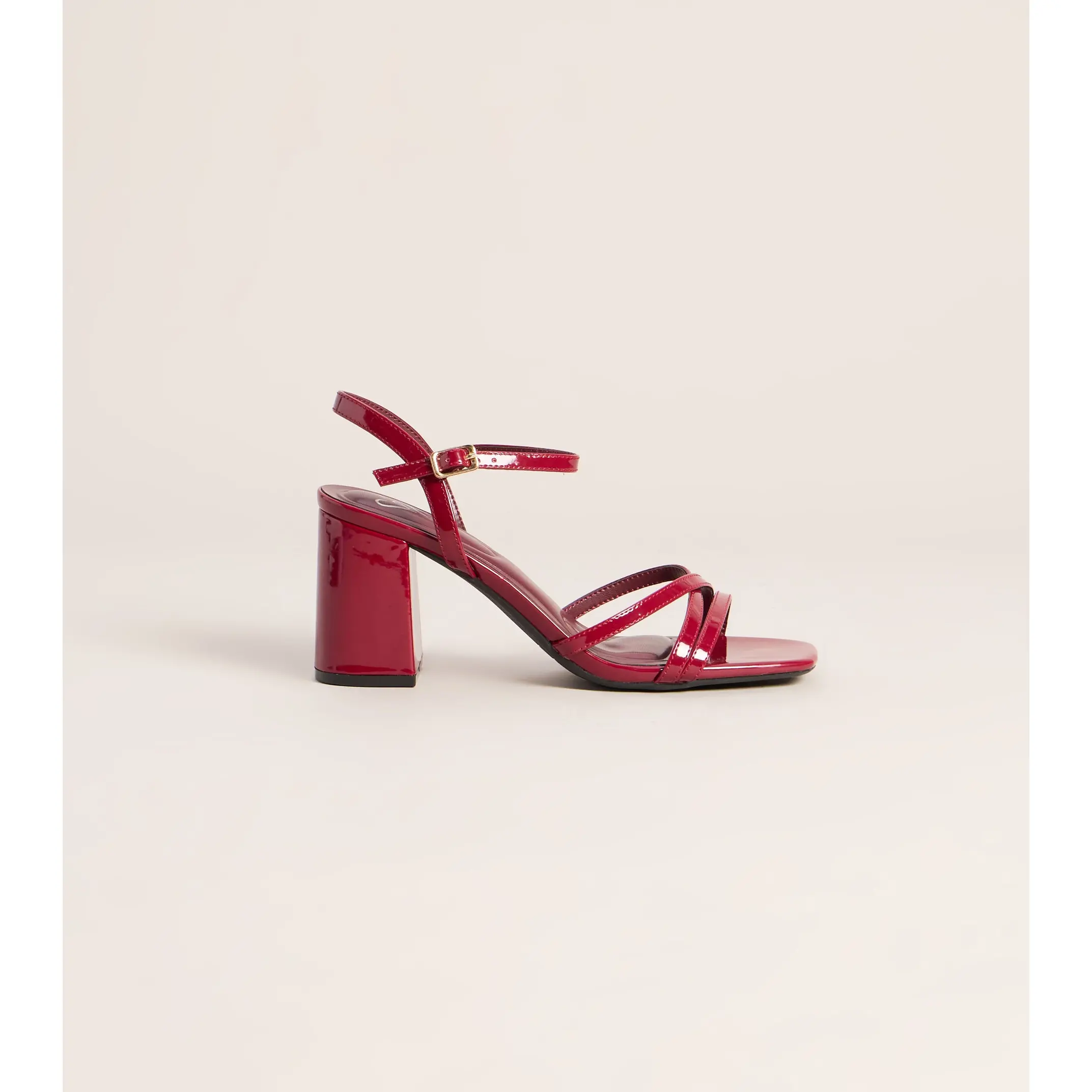 Gloss Game Strappy Block Heels