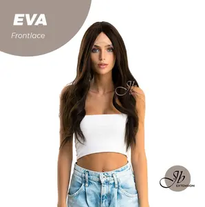 JBEXTENSION EVA  26 Inches Curly Natural Brown Middle Part Frontlace no cut lace Wig EVA