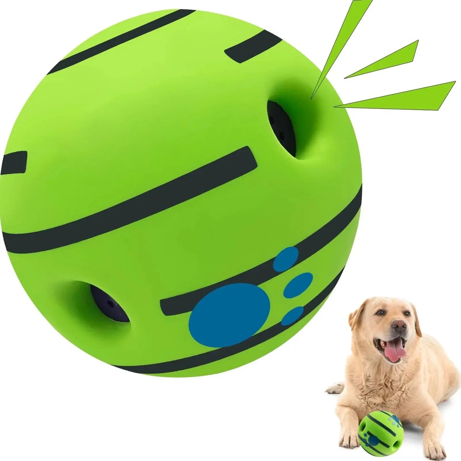 Wobble Giggle Ball for Dogs, Interactive Dog Toys for Boredom, Squeaky Ball Dog Toys to Keep Them Busy, Pet Toys for Small Medium Large Dogs, Fun Giggle Sounds When Rolled(5.51Inch) summerwins