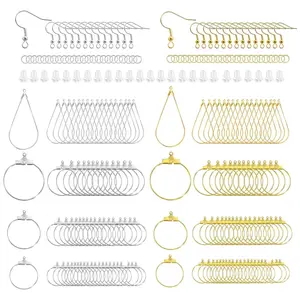 1  Set Earring Making Kit with Beading Hoop Earring Finding Component Accessories, Earring Hooks, Jump Rings, Earring Backs for Jewelry Making DIY Craft