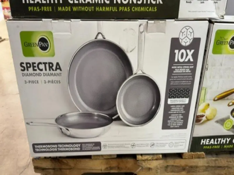 GreenPan Spectra Ceramic Nonstick Cookware Set - 3-Piece, Compact Design with Ergonomic Handles, Sturdy
