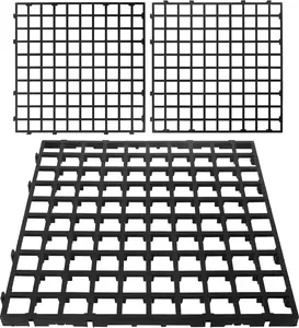 Goldshire12 Units 19.5 x 19.5 Inch Permeable Pavers Gravel, Grass& Gravel Driveway System, Interlocked Pavers Gravel Grid Black PE Shed Base 1" Depth, 32 Sq Ft