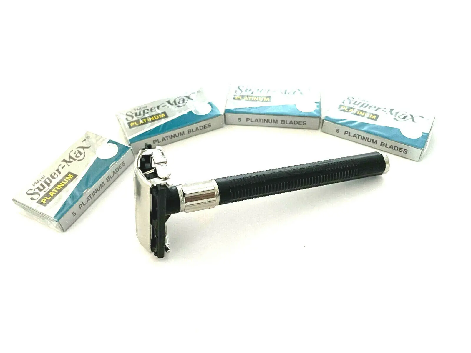Heavy Duty Black Butterfly Style Old Fashion Safety Razor PLUS 20pcs Blades