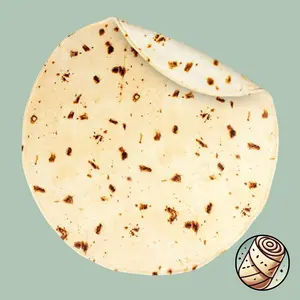 Burrito Blanket - Ultra-Realistic Tortilla Print, Foil-Style Wrapped Gift, Perfect for Movie Nights & Surprises stylish blanket