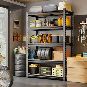 Lionhon Heavy Duty Garage Shelving Unit, 5 Tier Adjustable Metal Storage Rack, 2250 lbs Capacity, Garage Storage Shelves for Warehouse, Basement, Kitchen, Pantry, Living Room Organizer, Multi-Purpose Storage Rack