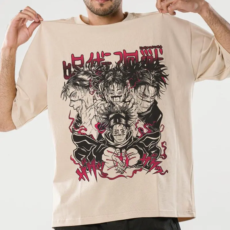 Choso Graphic Style T Shirt, Jujustu Kaisen Characters Anime T Shirt, Satoru Shirt, Yuji Tee, Unisex Short Sleeve Tee