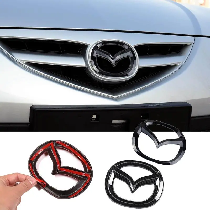 ABS Steering Wheel Logo Car Front Grille Rear Tailgate Emblem for Mazda 3 Axela 2020 Auto Creative Modfication Decal Decoration