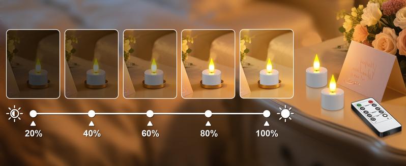Flameless Candles, 2025 12pcs USB Rechargeable Tea Lights Candles for Christmas Decor with Remote Control for Home Table Wedding Christmas Halloween Decor