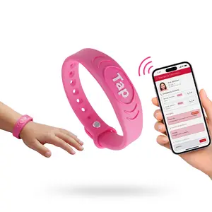 NFC Kids Safety Wristband - Pink