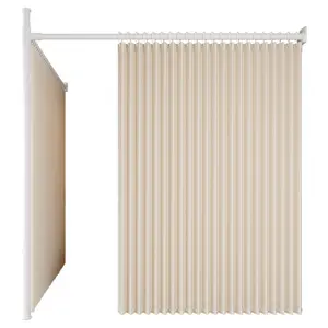 Multifunctional Foldable Shower Curtain, Room Divider Curtain, Ideal for Apartment Privacy, Stylish Bathroom Choice, Household, No Ca Prop 65 Warning