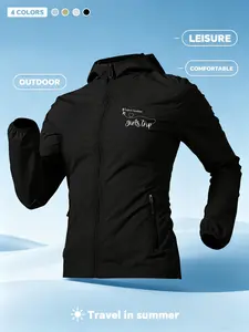 girls trip Airplane Heart Route Print Women Summer Hooded Zip Up Skin Coat Jacket Four Colors Optional Soft Breathable Lightweight Loose Casual Versatile Quick Dry Outdoor Commuting Camping Student Style Age Reducing Multi-Scenario Use No Stuffy Sweat Wel