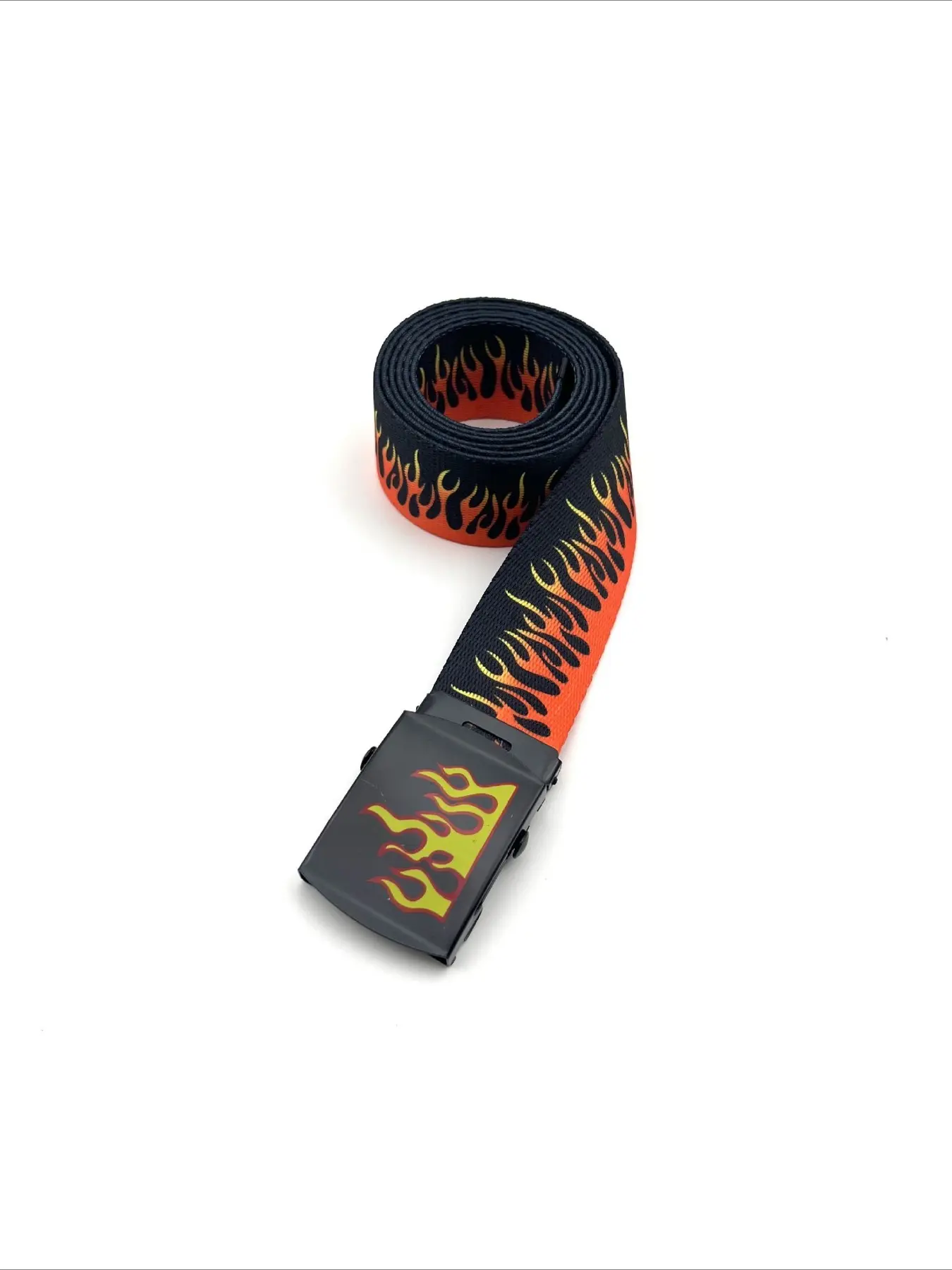 Fashion Hip Hop Trendy Men's Belt, Unique Casual Flame Design, Street Style Waistband, All Seasons Accessory, Stylish Leather Belt